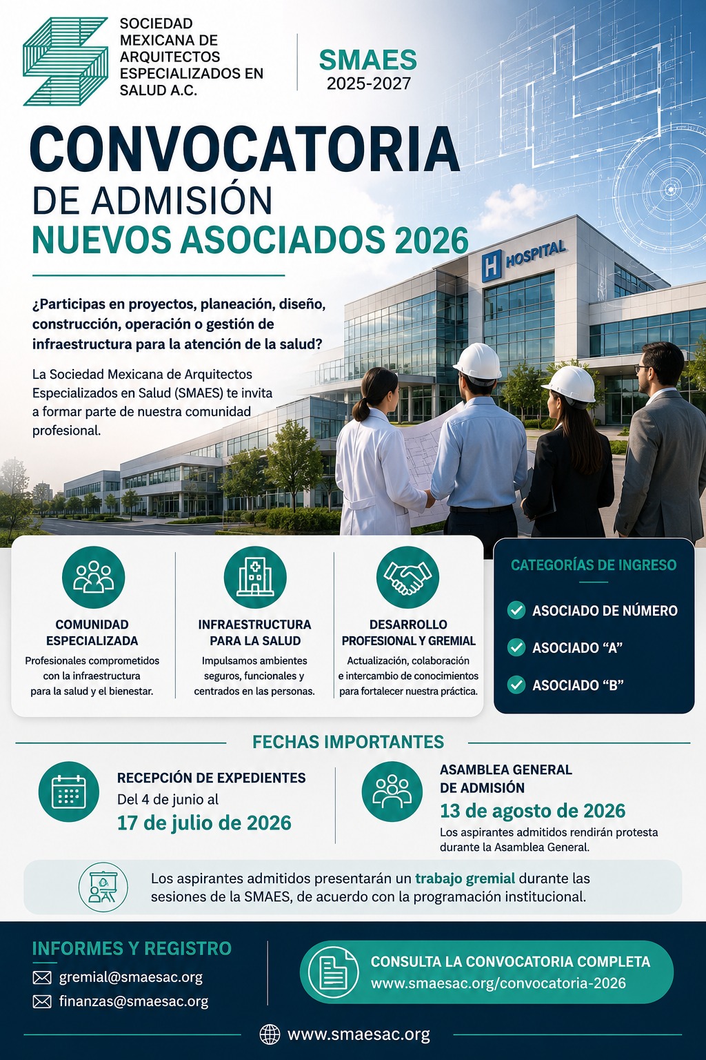 Convocatoria de Admisión 2026 SMAES - Consulta las bases